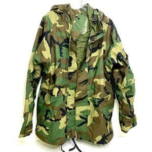 Men's Army Parka Cold Weather Green Camouflage Med